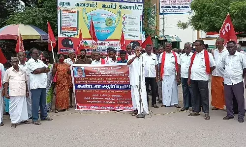 விருதுநகரில் இந்திய கம்யூனிஸ்ட் கட்சியினர் கண்டன ஆர்ப்பாட்டம்