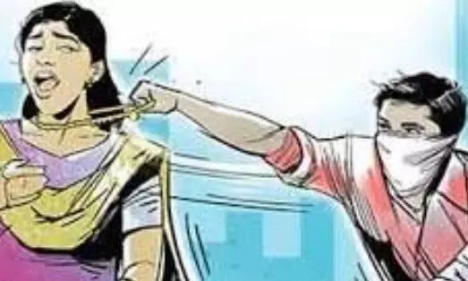 மாடு மேய்த்து கொண்டிருந்த பெண்ணிடம் 7 பவுன் தாலி செயின் பறிப்பு மாடு மேய்த்து கொண்டிருந்த பெண்ணிடம் 7 பவுன் தாலி செயின் பறிப்பு