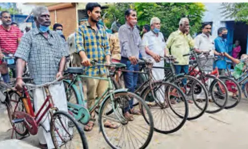மாசு விழிப்புணர்வு: பல்லடத்தில் துவங்கியது சைக்கிள் இயக்கம்