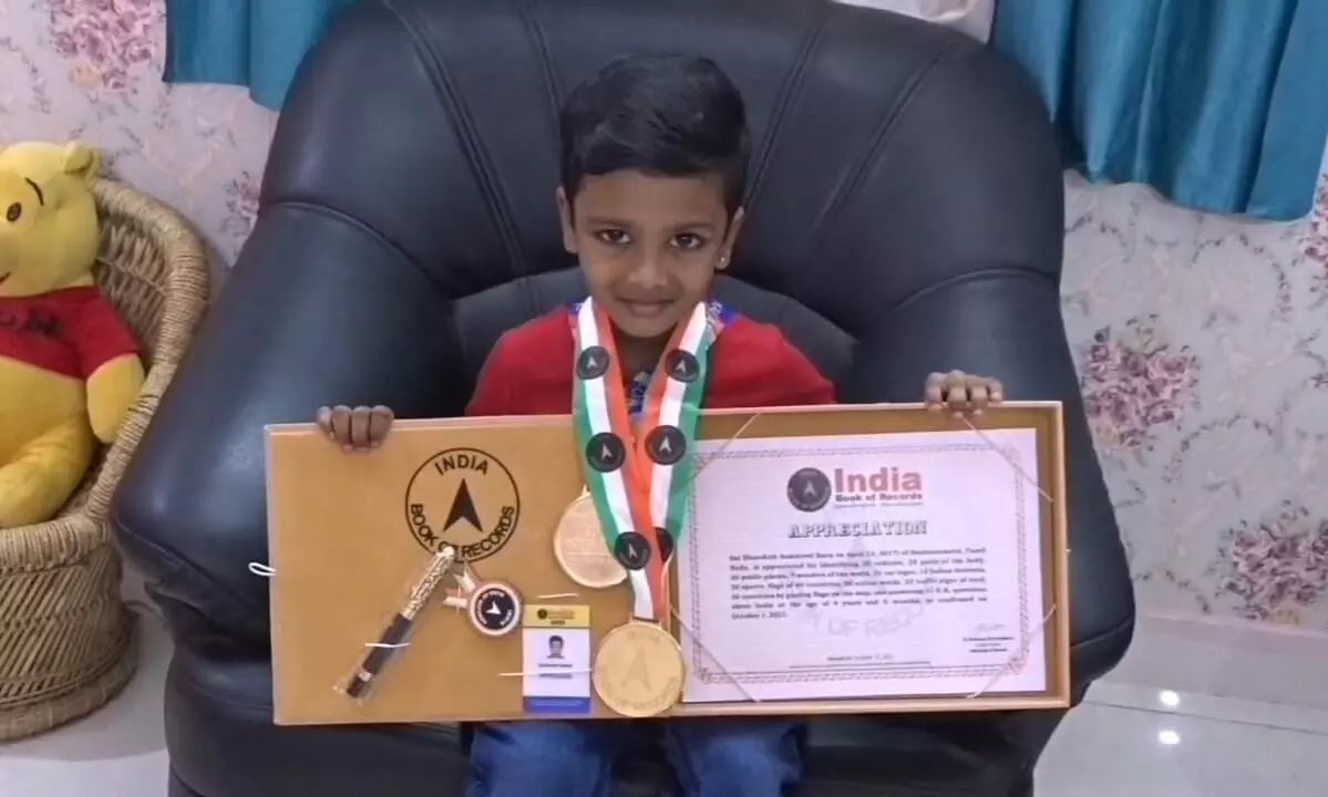 4 வயது சிறுவன் இந்தியன் புக் ஆஃப் ரெக்கார்ட்ஸ் புத்தகத்தில் இடம் பெற்று சாதனை 4 வயது சிறுவன் இந்தியன் புக் ஆஃப் ரெக்கார்ட்ஸ் புத்தகத்தில் இடம் பெற்று சாதனை