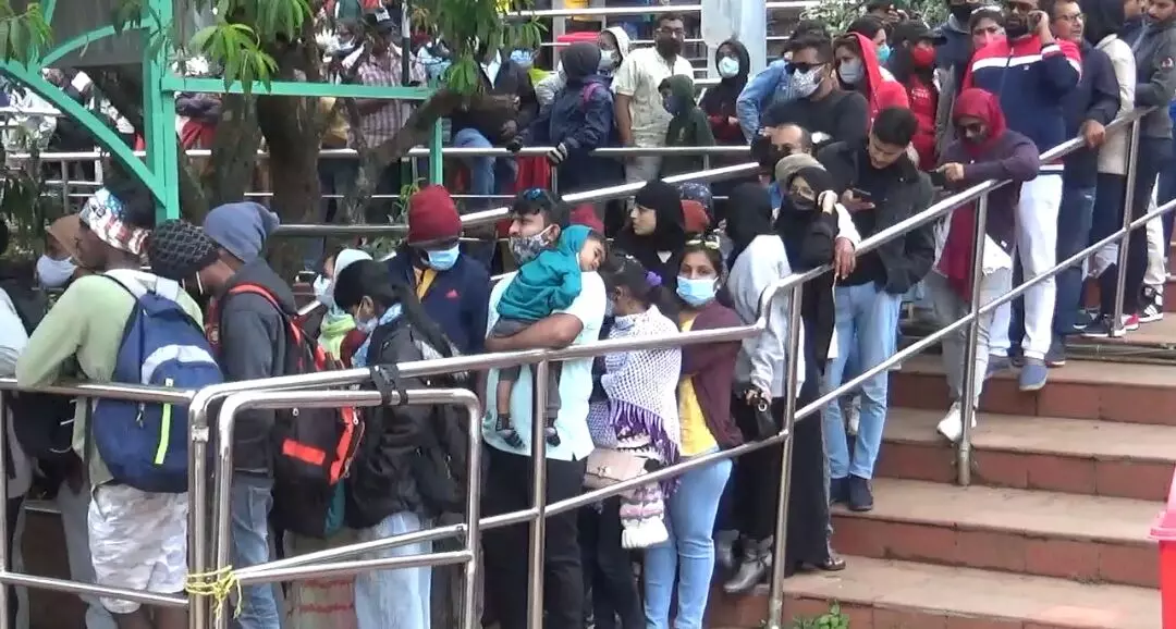 ஆங்கில புத்தாண்டை கொண்டாட உதகையில் குவிந்த சுற்றுலா பயணிகள் ஆங்கில புத்தாண்டை கொண்டாட உதகையில் குவிந்த சுற்றுலா பயணிகள்