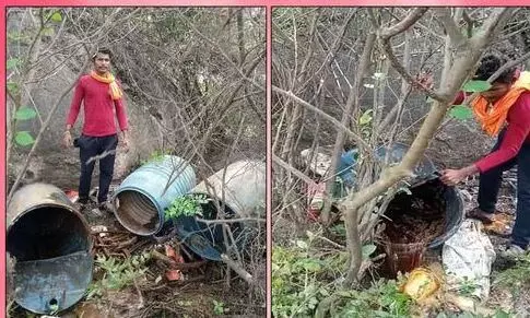 திருவண்ணாமலை: கள்ளச்சாராய ஊரலை கண்டுபிடித்து அழித்த போலீசார் திருவண்ணாமலை: கள்ளச்சாராய ஊரலை கண்டுபிடித்து அழித்த போலீசார்