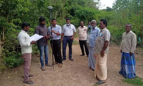 கங்கைகொண்ட சோழபுரத்தில் கோயில் நிலங்கள் அளவிடும் பணி தொடக்கம்