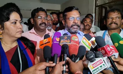 நகர்ப்புற தேர்தலில் தி.மு.க. கூட்டணி அமோக வெற்றி பெறும்- திருமாவளவன் நகர்ப்புற தேர்தலில் தி.மு.க. கூட்டணி அமோக வெற்றி பெறும்- திருமாவளவன்
