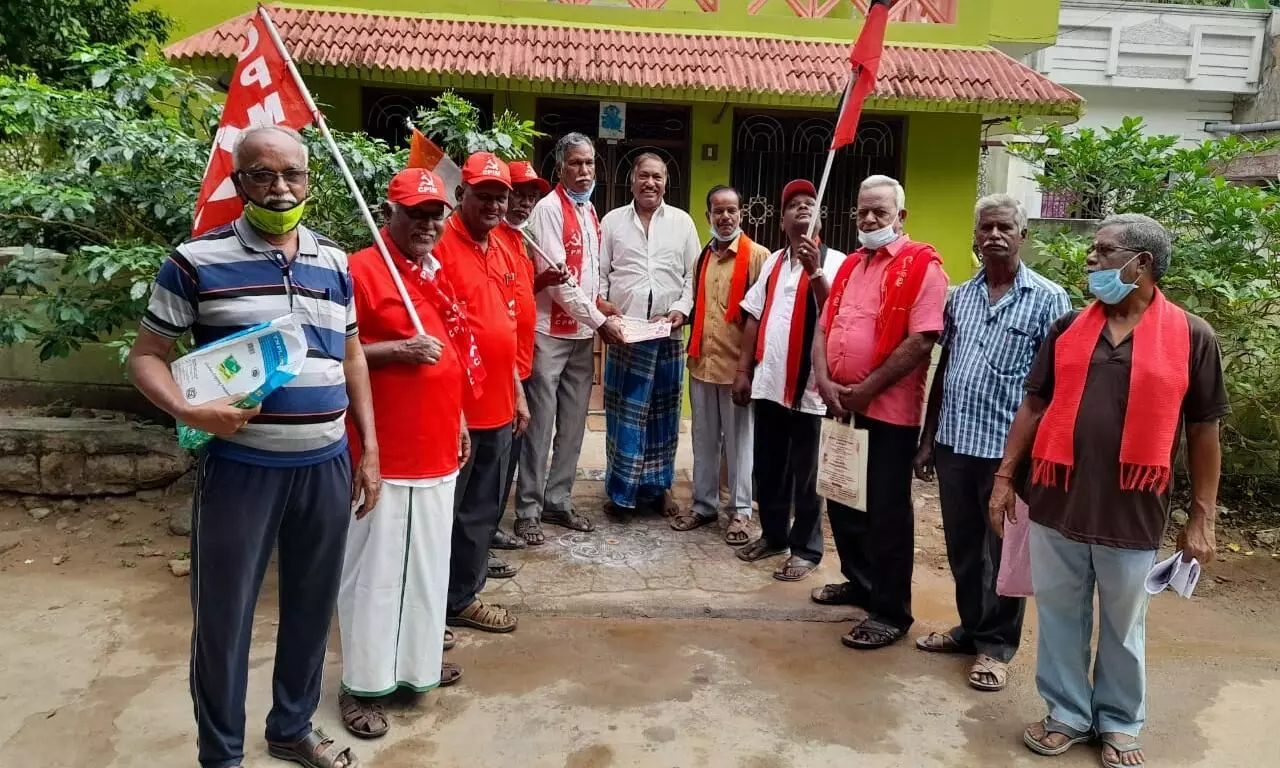 விழுப்புரத்தில் சிபிஎம் வேட்பாளர் தீவிர வாக்கு சேகரிப்பு விழுப்புரத்தில் சிபிஎம் வேட்பாளர் தீவிர வாக்கு சேகரிப்பு