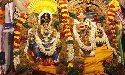ராஜபாளையம் மீனாட்சி சுந்தரேஸ்வரர் கோவிலில் தெப்ப உற்சவம்: பக்தர்கள் தரிசனம் ராஜபாளையம் மீனாட்சி சுந்தரேஸ்வரர் கோவிலில் தெப்ப உற்சவம்: பக்தர்கள் தரிசனம்
