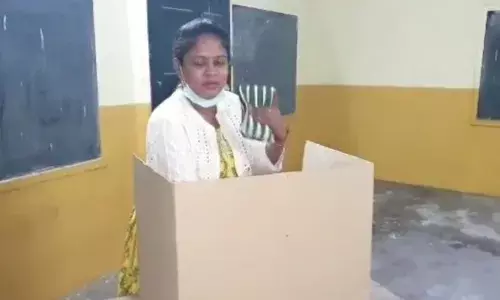 புதுக்கோட்டை:நகர்ப்புற உள்ளாட்சி தேர்தலுக்கான வாக்குப்பதிவு விறுவிறு