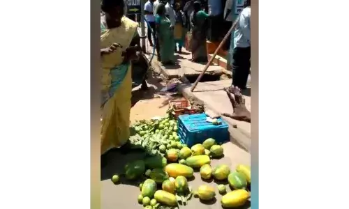 நாகர்கோவிலில் பெண் பழ வியாபாரி மீது தாக்குதல்: வாலிபர் கைது