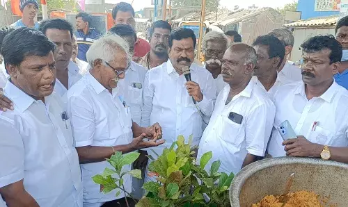 வெங்கலில் ஸ்டாலின் பிறந்தநாளில் பிரியாணி,  மரக்கன்று வழங்கல்