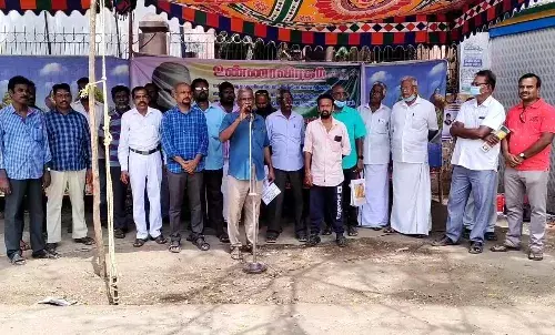 மயிலாடுதுறையில் தமிழர் தேசிய முன்னணி சார்பில் கண்டன ஆர்ப்பாட்டம்