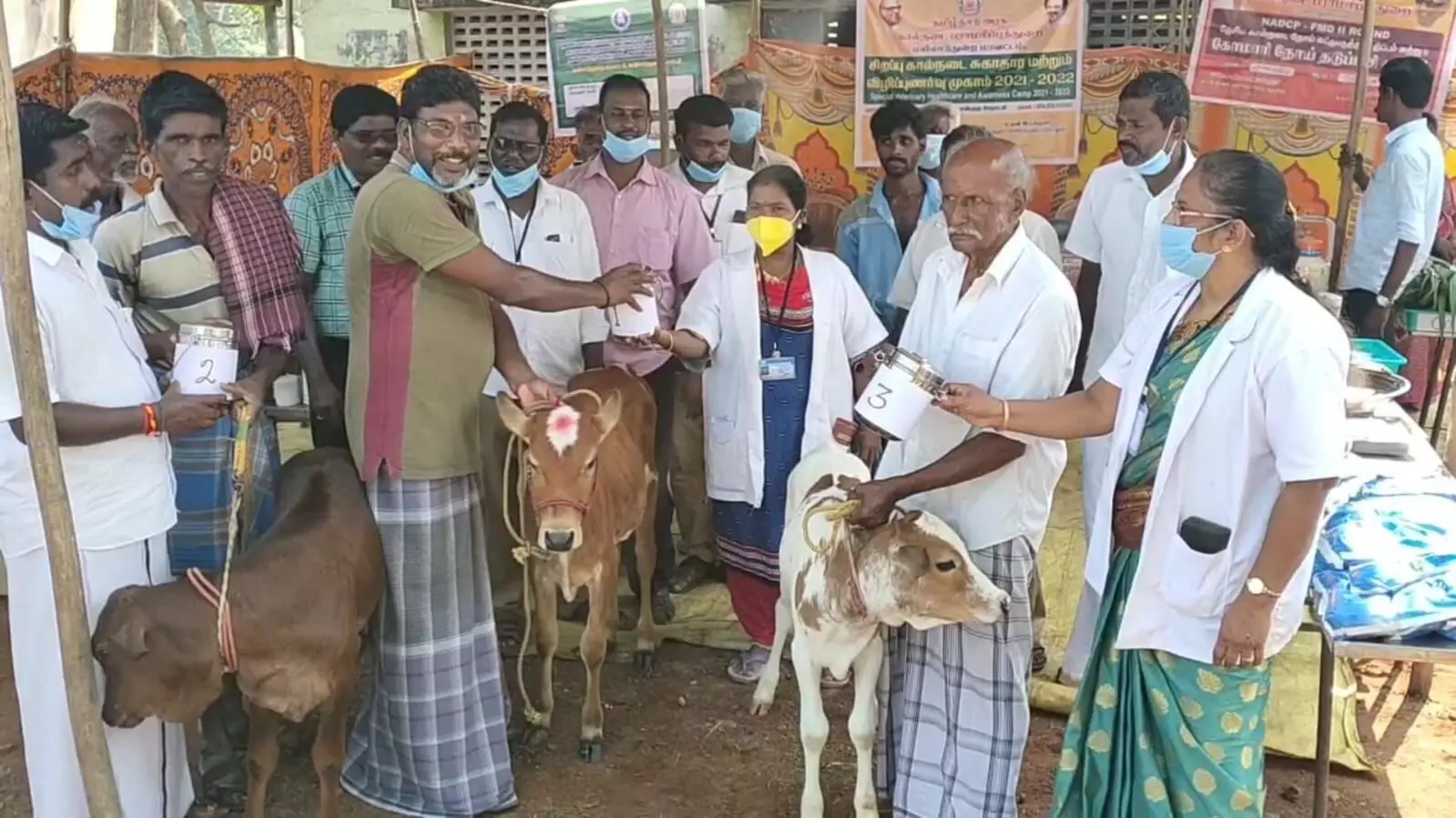 மயிலாடுதுறை அருகே ஓதவந்தான்குடி ஊராட்சியில் கோமாரி நோய் தடுப்பு முகாம் மயிலாடுதுறை அருகே ஓதவந்தான்குடி ஊராட்சியில் கோமாரி நோய் தடுப்பு முகாம்