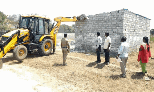 திருவண்ணாமலை: சேத்துப்பட்டு-வந்தவாசி சாலையில் ஆக்கிரமிப்பு நிலம் மீட்பு