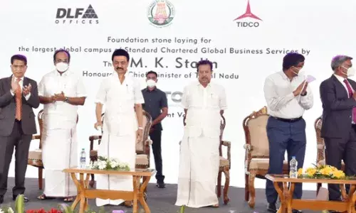 சென்னை தரமணியில் DLF டௌன்டவுன் வளாகம் :  முதலமைச்சர் மு.கஸ்டாலின் அடிக்கல் நாட்டினார்