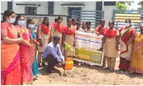 வசூர் அரசு நடுநிலைப்பள்ளியில் மறுசுழற்சி குறித்த விழிப்புணர்வு