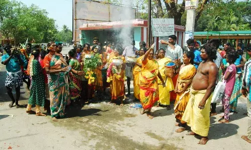 பாலமேடு பத்ரகாளியம்மன் காேவில் பங்குனி பாெங்கல் திருவிழா