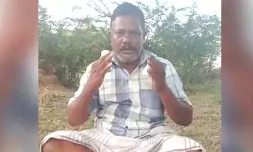 மீன்சுருட்டி காவல் நிலையம் முன் தற்கொலைக்கு முயன்றவரால் பரபரப்பு