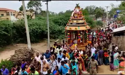 அரியலூர் மாவட்டம் வரதராஜ பெருமாள் கோயில் தேர் வெள்ளோட்ட நிகழ்ச்சி