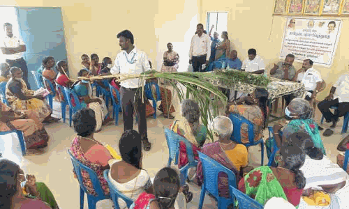திருவண்ணாமலை அருகே ஆடுகள் வளர்க்க பயனாளிகளுக்கு  பயிற்சி முகாம்