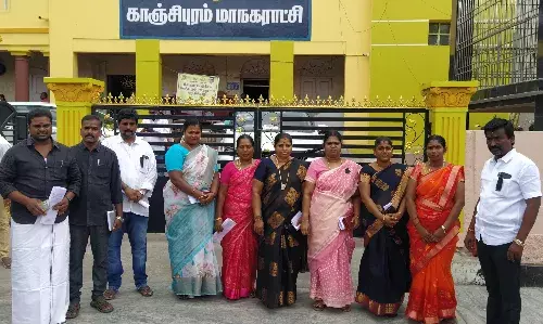 காஞ்சி மாமன்றக் கூட்டத்தில் இருந்து அதிமுக, பாஜக, பாமக வெளிநடப்பு