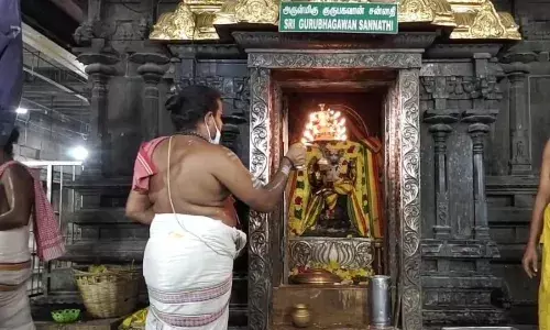 குருபெயர்ச்சி விழா: ஆலங்குடி குருபகவான் கோவிலில் ஏற்பாடுகள் தீவிரம்