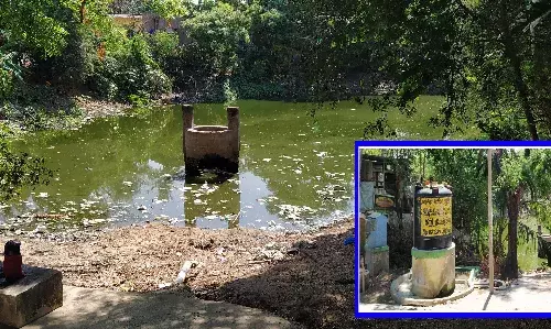 அப்போ குடிநீர் குளம் !  இப்போ கழிவுநீர் குளம்... மாறுமா அவலம்?