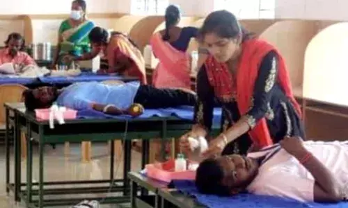 சேந்தமங்கலம் அரசு கலைக்கல்லூரியில் ரத்த தான முகாம்