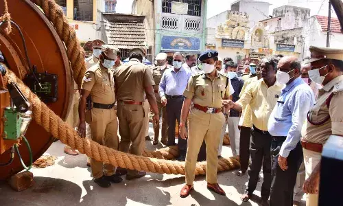 ஸ்ரீரங்கம் ரங்கநாதர் கோவில் தேரோட்டத்திற்கான ஏற்பாடுகளை ஆட்சியர் ஆய்வு