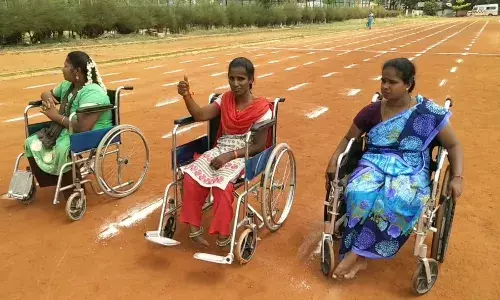 மயிலாடுதுறை: மாற்றுத்திறனாளிகளுக்கு மாவட்ட அளவிலான தடகள போட்டி துவக்கம்
