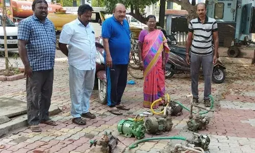 குடிநீர் இணைப்புகளில் மின்மோட்டார் பயன்படுத்திய மின்மோட்டார்கள் பறிமுதல்