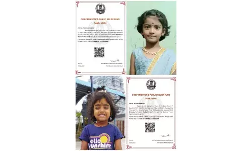 முதலமைச்சரின் இலங்கை பொது நிவாரண நிதிக்கு பள்ளி மாணவிகள் நிதி உதவி