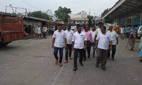 குமாரபாளையத்தில் புதிய மார்க்கெட் அமைக்க அளவிடும் பணி: சேர்மன் துவக்கி வைப்பு