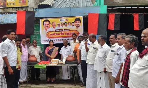 சுவாமிமலையில் திமுக சார்பில் தண்ணீர் பந்தல் திறப்பு விழா