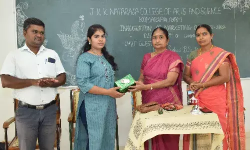 JKKN கலை,அறிவியல் கல்லூரியில் இயற்கை அழகு சாதனப்பொருட்கள் தயாரிப்பு பயிற்சி