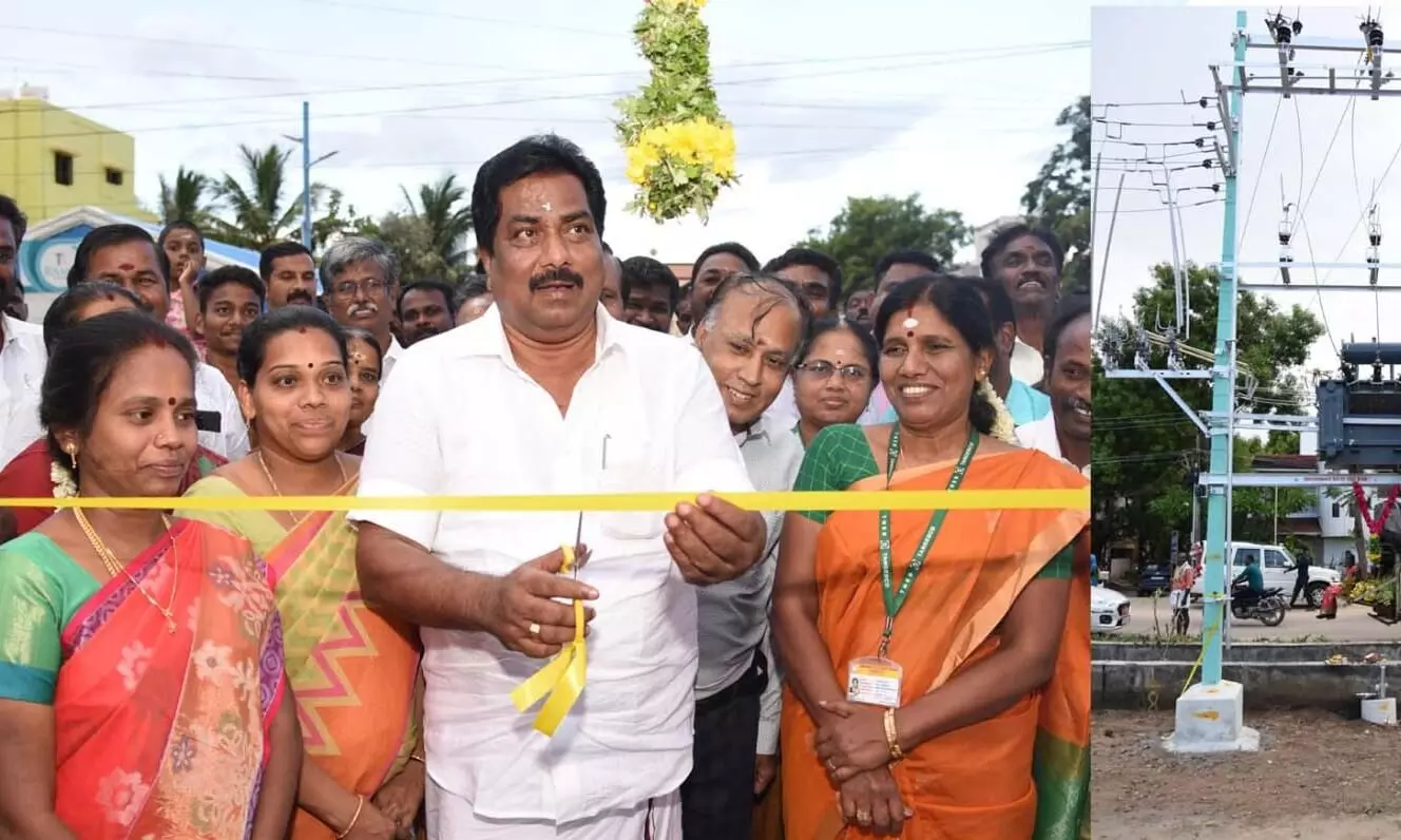 மதுரை அருகே நிறுவப்பட்ட 2 புதிய மின் மாற்றிகள்: அமைச்சர் மூர்த்தி திறப்பு மதுரை அருகே நிறுவப்பட்ட 2 புதிய மின் மாற்றிகள்: அமைச்சர் மூர்த்தி திறப்பு