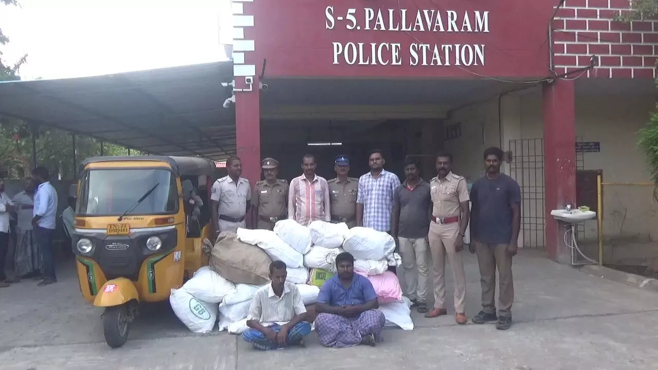 ஆட்டோவில் குட்கா சப்ளை செய்த இருவர் கைது: 250 கிலோ குட்கா, புகையிலை பொருள் பறிமுதல் ஆட்டோவில் குட்கா சப்ளை செய்த இருவர் கைது: 250 கிலோ குட்கா, புகையிலை பொருள் பறிமுதல்