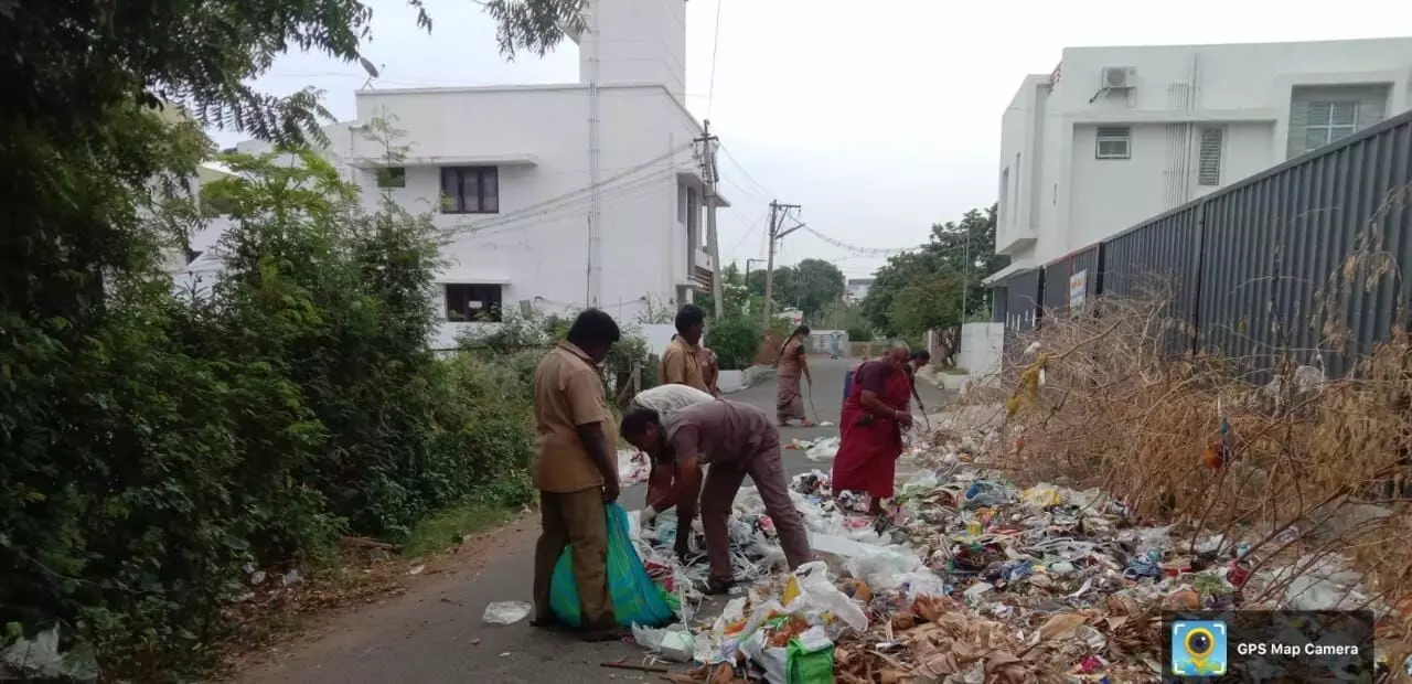 11வது வார்டில் குப்பைகள் அகற்றம் 11வது வார்டில் குப்பைகள் அகற்றம்