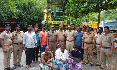 திருவண்ணாமலையில் நெல் அறுவடை இயந்திரத்தை திருடிய மூன்று பேர் கைது திருவண்ணாமலையில் நெல் அறுவடை இயந்திரத்தை திருடிய மூன்று பேர் கைது