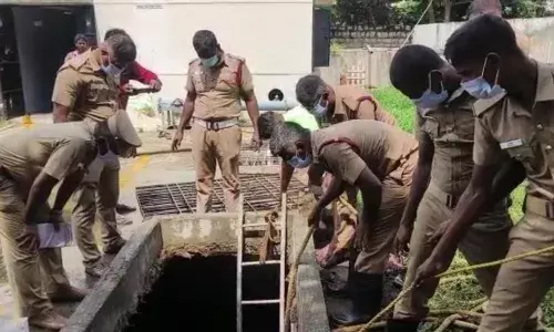 தனியார் கேளிக்கை விடுதி கழிவுநீர் தொட்டியில்  விழுந்து 3 பேர் பலி தனியார் கேளிக்கை விடுதி கழிவுநீர் தொட்டியில்  விழுந்து 3 பேர் பலி