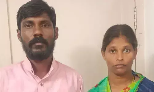 நூதன முறையில்  நகை கொள்ளை; தம்பதி கைது நூதன முறையில்  நகை கொள்ளை; தம்பதி கைது