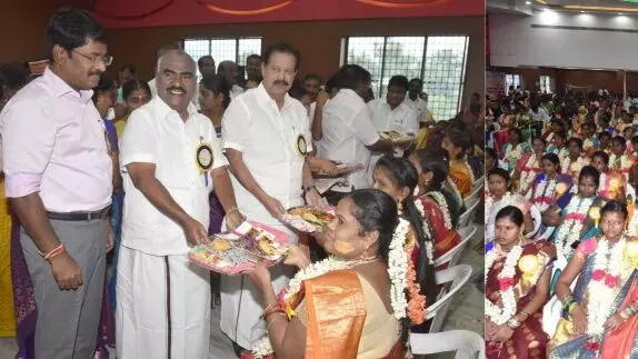 விழுப்புரத்தில் கர்ப்பிணிகளுக்கு அரசு சார்பில் சமுதாய வளைகாப்பு விழா விழுப்புரத்தில் கர்ப்பிணிகளுக்கு அரசு சார்பில் சமுதாய வளைகாப்பு விழா