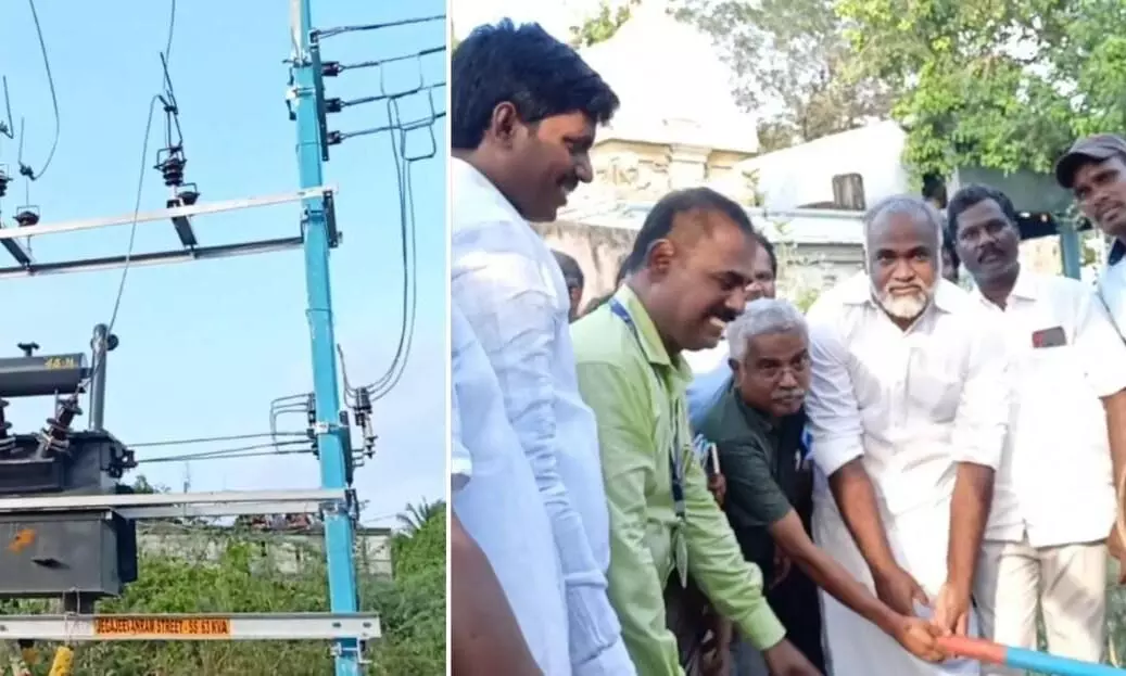 புதிய மின்மாற்றி இயக்கி வைத்த பொன்னேரி சட்டமன்ற உறுப்பினர் துரை சந்திரசேகர் புதிய மின்மாற்றி இயக்கி வைத்த பொன்னேரி சட்டமன்ற உறுப்பினர் துரை சந்திரசேகர்