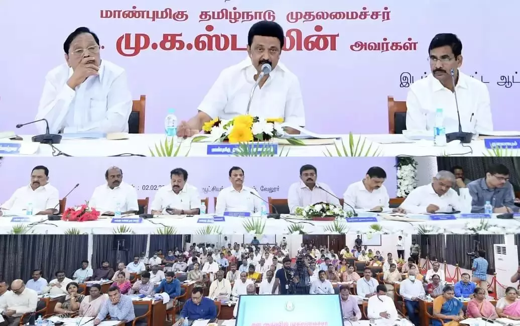 திட்டங்களை நிறைவேற்றுவதில் காலதாமதம் ஏற்படக்கூடாது: முதலமைச்சர் ஸ்டாலின் திட்டங்களை நிறைவேற்றுவதில் காலதாமதம் ஏற்படக்கூடாது: முதலமைச்சர் ஸ்டாலின்