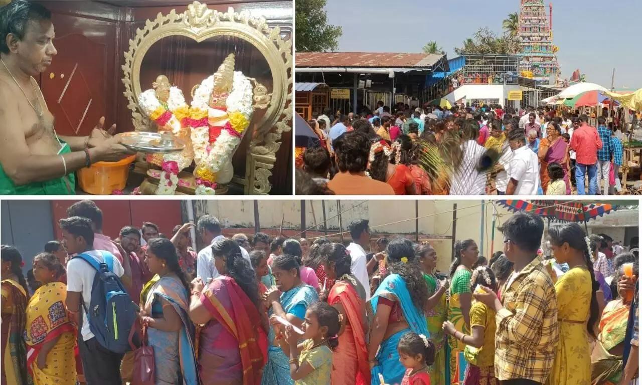 சிறுவாபுரி முருகன் கோவில் தைப்பூச விழாவில் முதியோர், குழந்தைகள் அவதி சிறுவாபுரி முருகன் கோவில் தைப்பூச விழாவில் முதியோர், குழந்தைகள் அவதி
