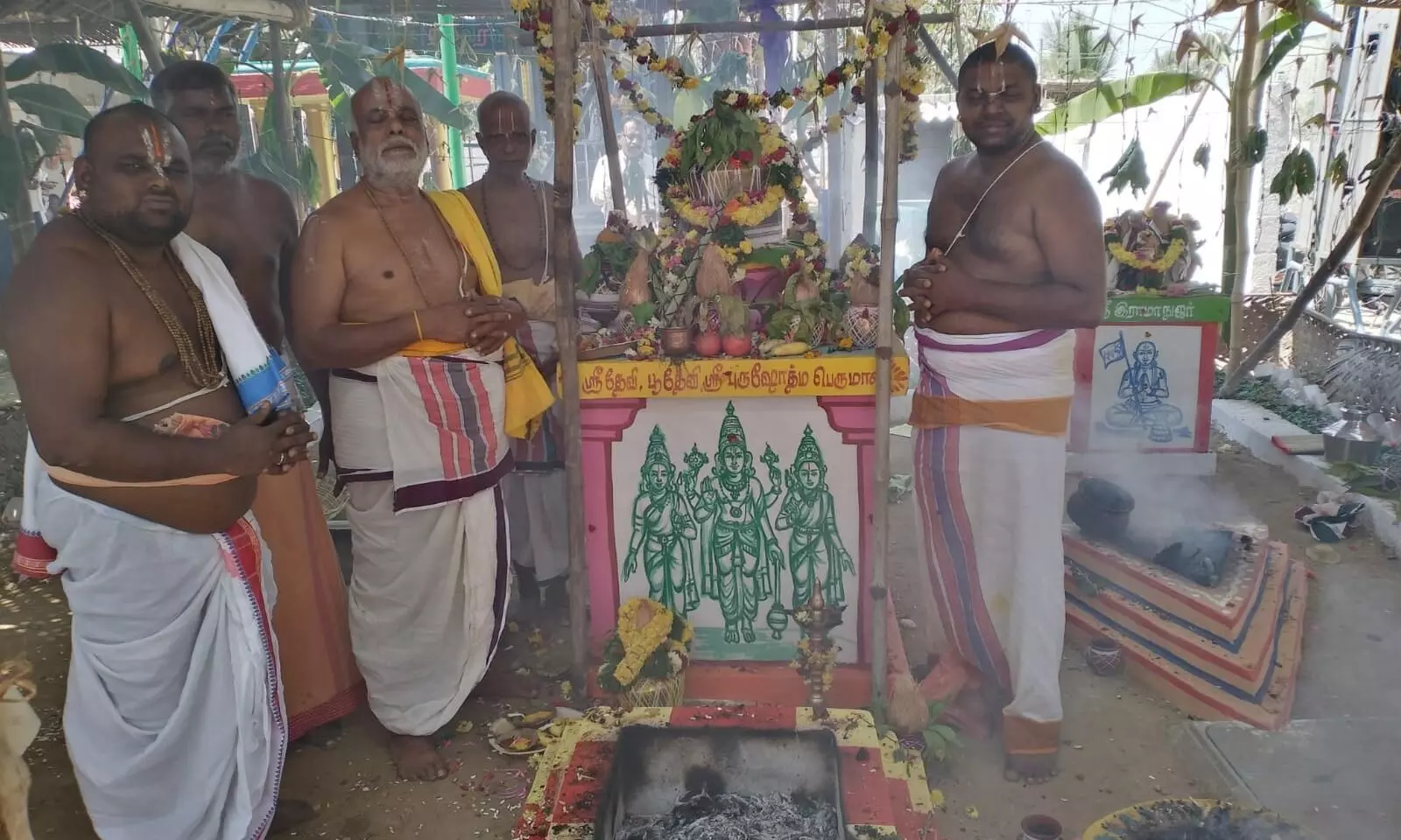 புருஷோத்தம பெருமாள் கோவில் கும்பாபிஷேக விழா யாக சாலை பூஜை புருஷோத்தம பெருமாள் கோவில் கும்பாபிஷேக விழா யாக சாலை பூஜை