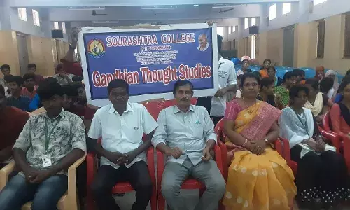 மதுரை: செளராஷ்டிரா கல்லூரியில் காந்திய சிந்தனை சான்றிதழ் பயிற்சி வகுப்பு மதுரை: செளராஷ்டிரா கல்லூரியில் காந்திய சிந்தனை சான்றிதழ் பயிற்சி வகுப்பு