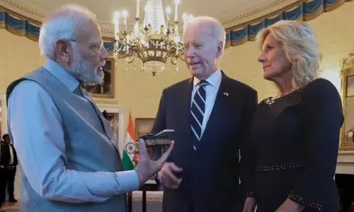 பைடனுக்கு சந்தனப் பெட்டி, அவரது மனைவிக்கு வைரக்கல்: மோடி வழங்கிய பரிசுகள்