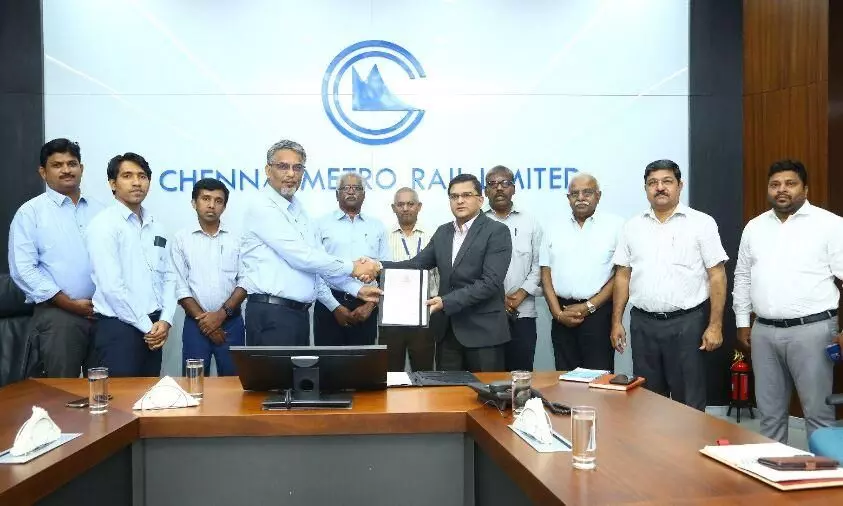 சென்னை மெட்ரோ இரயில் தொலைத்தொடர்பு பணிக்களுக்கான ரூ.99 கோடியில் ஒப்பந்தம் சென்னை மெட்ரோ இரயில் தொலைத்தொடர்பு பணிக்களுக்கான ரூ.99 கோடியில் ஒப்பந்தம்
