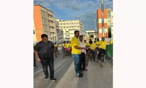 உலக இதய தினத்தை முன்னிட்டு விழிப்புணர்வு சைக்கிள் பேரணி உலக இதய தினத்தை முன்னிட்டு விழிப்புணர்வு சைக்கிள் பேரணி
