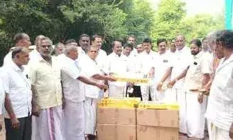 பர்வத மலைக்கு புதிய சூரிய மின் விளக்குகள் பொருத்தும் பணி துவக்கம் பர்வத மலைக்கு புதிய சூரிய மின் விளக்குகள் பொருத்தும் பணி துவக்கம்
