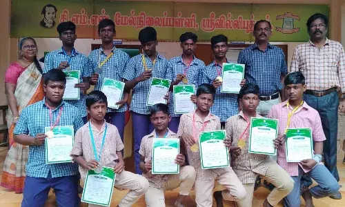ஸ்ரீவில்லிபுத்தூர் பள்ளி 13  மாணவர்கள் மாநில விளையாட்டு போட்டிக்கு தேர்வு ஸ்ரீவில்லிபுத்தூர் பள்ளி 13  மாணவர்கள் மாநில விளையாட்டு போட்டிக்கு தேர்வு